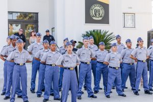 Commissioning New Cadets and Recognition as they line up in formation.